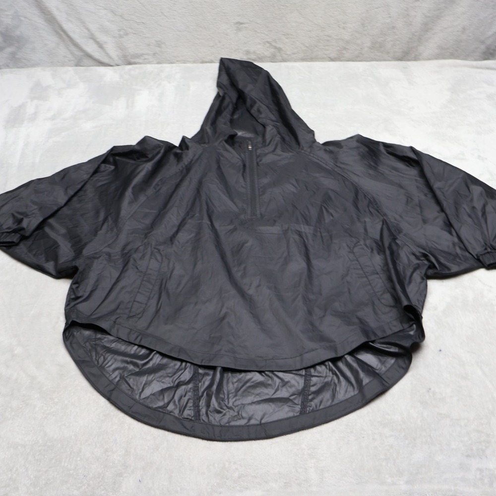 North Face Poncho Womens Large Black Mountain Wind 1/2 Zip Light Hooded Pullover